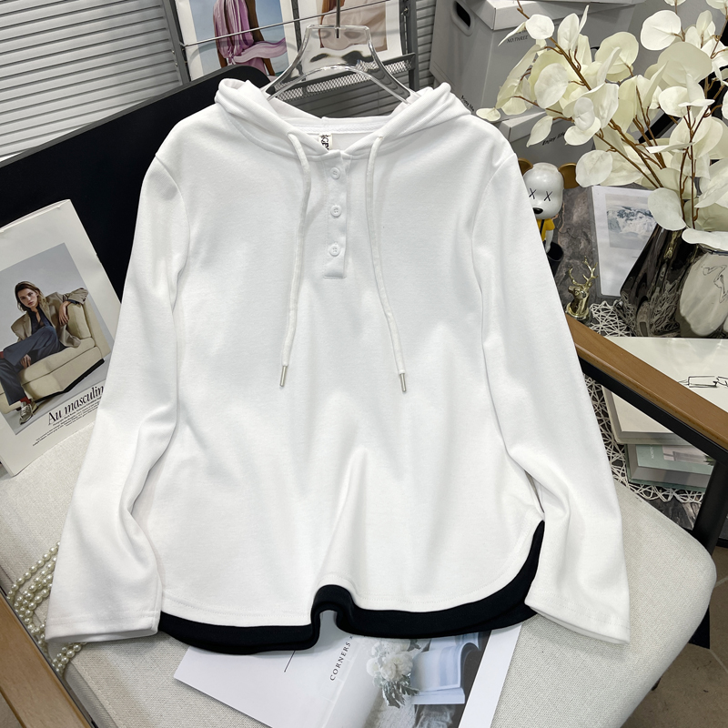 大码女装2025春季新款正肩卫衣