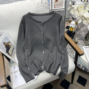 休闲时尚 胡子叔大码 外穿上衣秋季 针织开衫 毛衣潮 胖mm宽松显瘦长袖