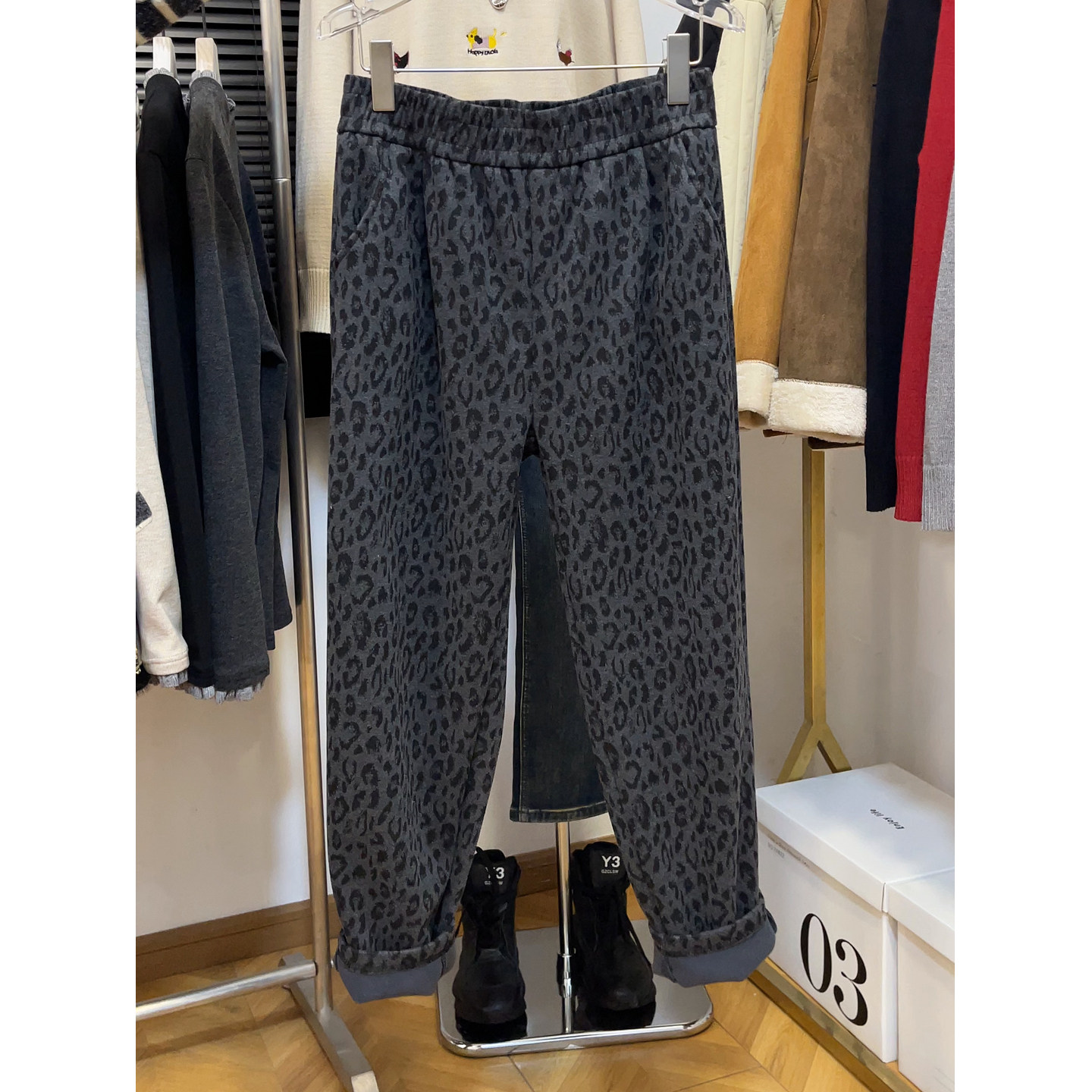 胡子叔大码女装冬季新款豹纹哈伦裤女胖mm高腰显瘦加绒加厚萝卜裤,女装/女士精品,休闲裤,淘宝优惠券,粉丝福利购,淘宝优惠卷