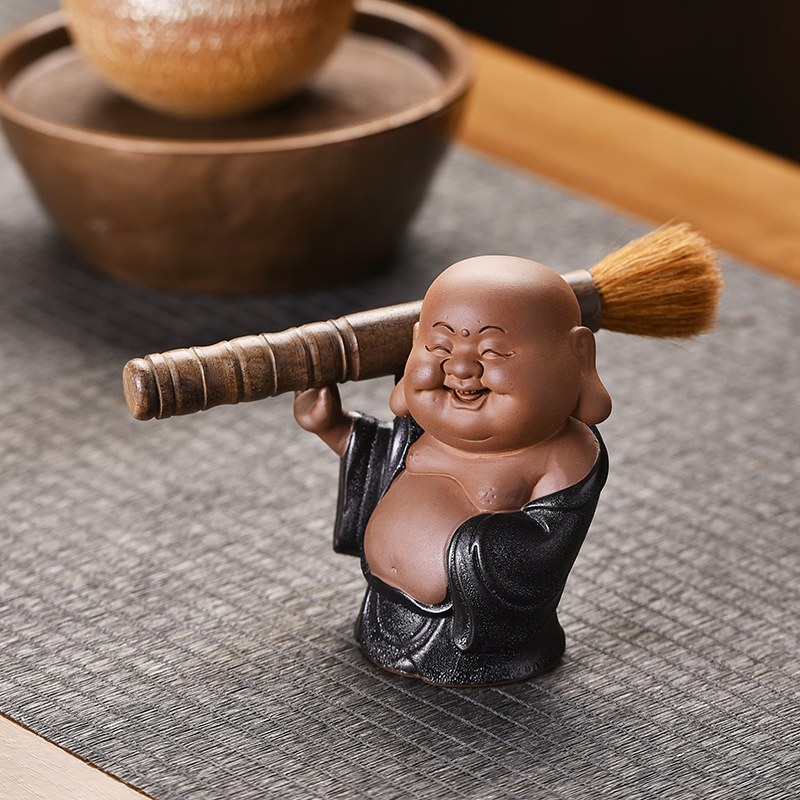 茶宠摆件紫砂弥勒佛招财创意