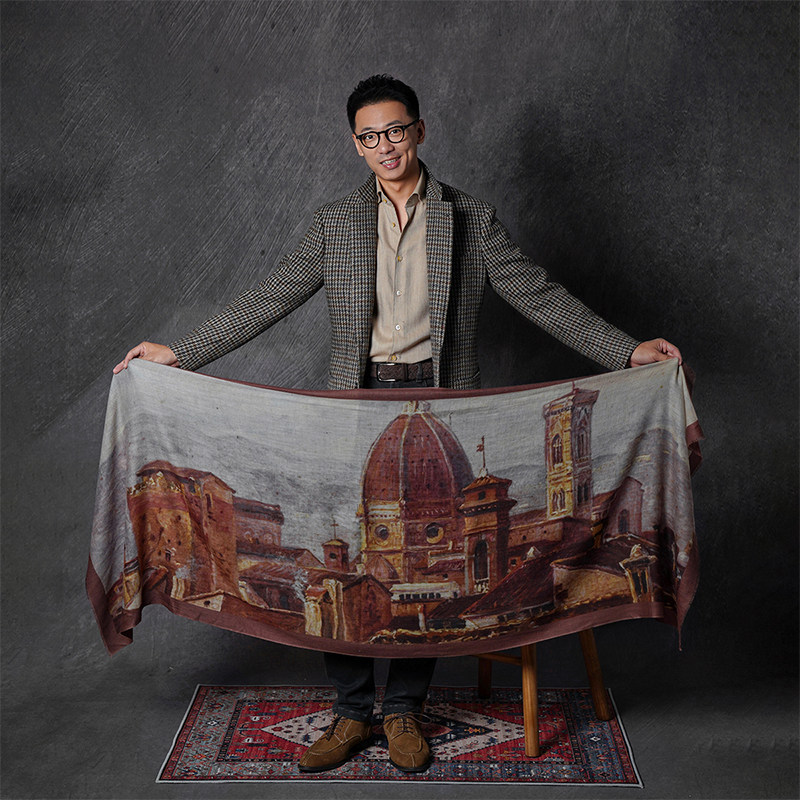 CM那不勒斯皇后轻薄美丽奴羊毛圣母百花教堂印花卷边长披肩围巾,服饰配件/皮带/帽子/围巾,围巾/丝巾/披肩,淘宝优惠券,粉丝福利购,淘宝优惠卷