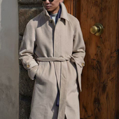 CM那不勒斯皇后岩驼色小山羊绒巴尔玛肯插肩袖 大衣459