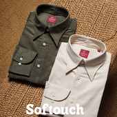 CM那不勒斯皇后纯色精梳棉21条灯芯绒休闲男士 496 485 长袖 衬衫