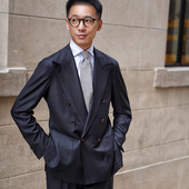 CM那不勒斯皇后意大利TALLIA藏青色170支全羊毛意式 668 休闲套装