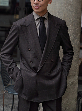 CM那不勒斯皇后意大利Drago cortina130支棕黑色亲王格套装415