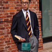 CM那不勒斯皇后 上衣383 Tallia铜扣藏青色全羊毛Blazer西装