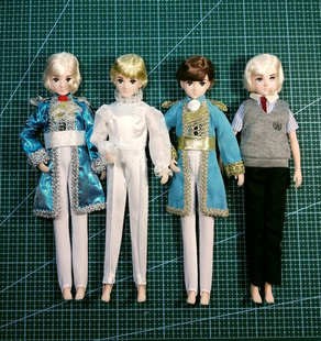 正散货 新款塑胶人偶女孩玩具过家家licca丽佳爸爸朋友王子男娃娃