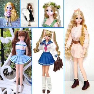 正散货6分娃衣服配件珍妮Blythe小布娃娃裙子制服水手服女仆装