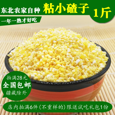 东北小碴子小粒粘碴黑龙江农家玉米糁黏苞米渣子自种粘小碴子500g