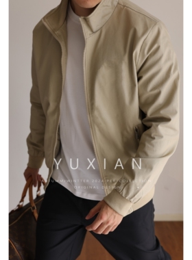 YUXIAN春秋薄款哈灵顿G9美式复古夹克外套男士夹克立领休闲商务男