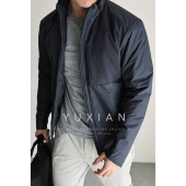 休闲商务冬季 YUXIAN轻量化全能暖绒棉羽立领保暖棉服男士 外套长袖