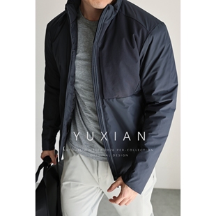 休闲商务冬季 YUXIAN轻量化全能暖绒棉羽立领保暖棉服男士 外套长袖