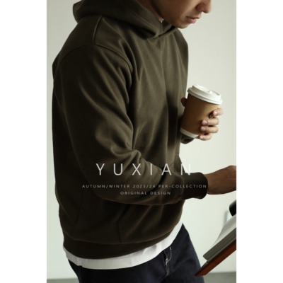 YUXIAN日系套头连帽卫衣
