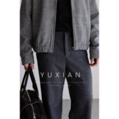 绵羊毛混纺 意式 老钱直筒休闲抗皱中腰长裤 商务男西裤 保暖秋冬