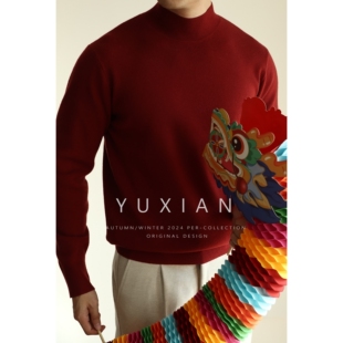 【圣诞新年特辑】马年羊毛保暖半高领本命年红色毛衣内搭针织情侣