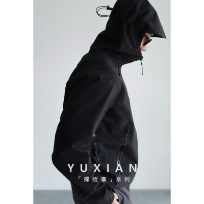 YUXIAN风帽宽松三防冲锋衣