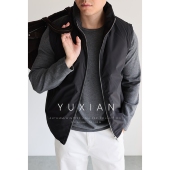 意式 轻量化抗寒 90白鸭绒立领商务休闲保暖双拉链羽绒马甲