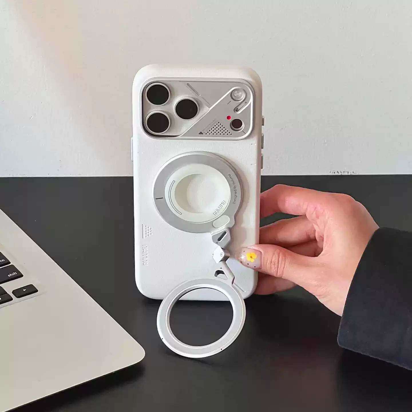 双面磁吸手机架家用多功能折叠