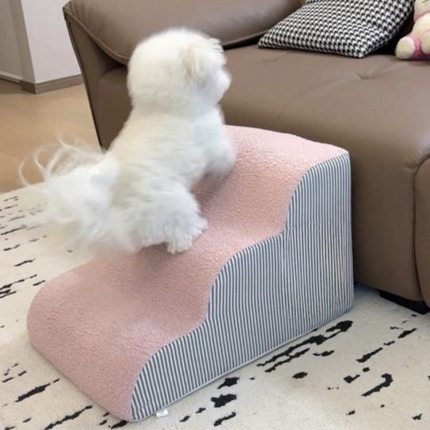 狗狗楼梯宠物爬梯小型犬老年犬上下床台阶猫咪床边沙发专用可拆洗图片