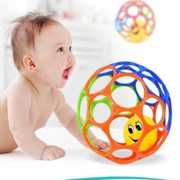 奥波球婴幼儿固齿器摇铃手抓球