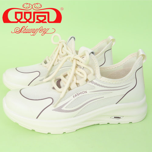 【买1赠5】双凤皮鞋2026夏季新款厚底透气网面时尚运动女72A-6033