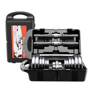 美国JOROTO捷瑞特J-KZH20精钢哑铃杠铃组合套装家用健身房器材