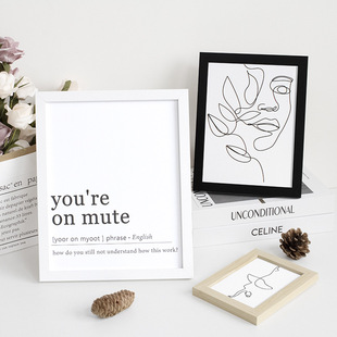 简约木质超薄相框6寸相架摆台7寸8寸10寸A4影楼挂墙画框手工diy框