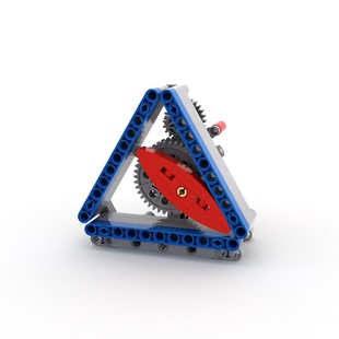 兼容国产积木机器人齿轮工机械齿轮科技教育拼装梭形三角齿轮