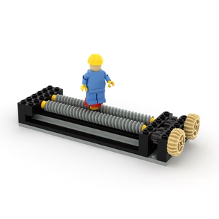 小小工程师国产积木机器人机械科技教育拼装丝杆机构MOC教具模型