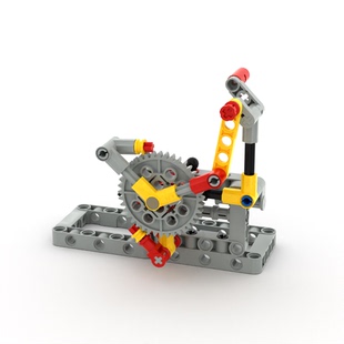 小小工程师国产积木机器人机械齿轮模型拼装双棘爪间歇传动机构