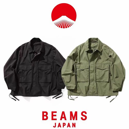【官网】BEAMS M65余文乐同款日系军事风宽松四袋工装夹克外套潮