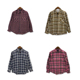 衬衫 古着vintage日制男女格子衬衣百搭复古秋冬款 纯棉宽松长袖 A39