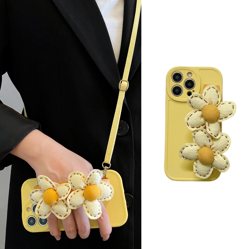 清新立体黄色花朵腕带适用华为nova12pro手机壳11/10可背带9斜挎8挂绳7荣耀200小众100个性90/80软70/60新50,3C数码配件,手机保护套/壳,淘宝优惠券,粉丝福利购,淘宝优惠卷