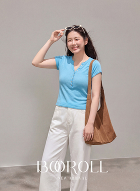 潘不卷03.30新品上新10:00AM蓝色短袖T恤