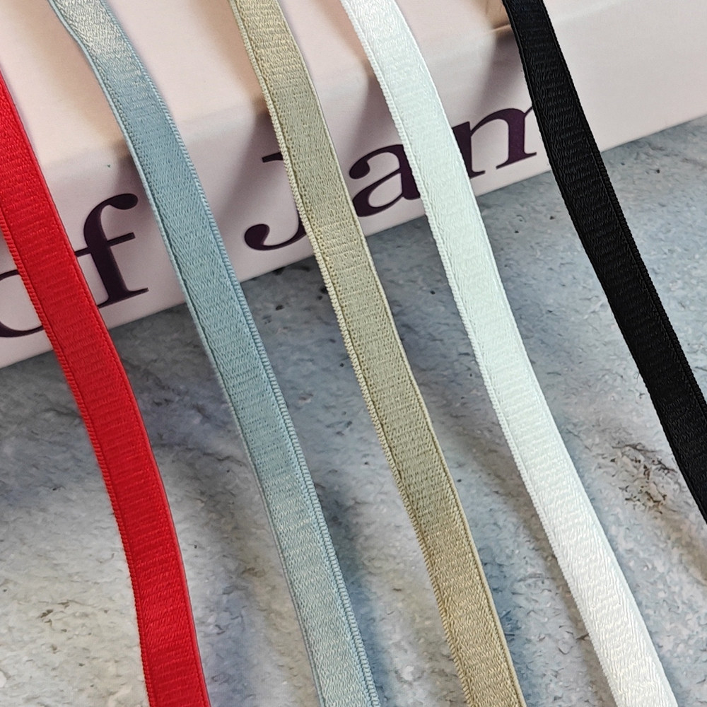 0.6cm光面毛底锁边松紧带服饰内衣弹力肩带娃衣箱包DIY手工辅料