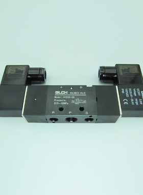 电磁阀4V210-08-24V/220V 4V220-08-220V 单/双电控二位五通