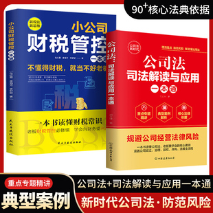 小公司财税管控一本通+公司法司法解读与应用一本通本增效掌控好税金与现金流用数据管理公司企业管理财务管理书籍