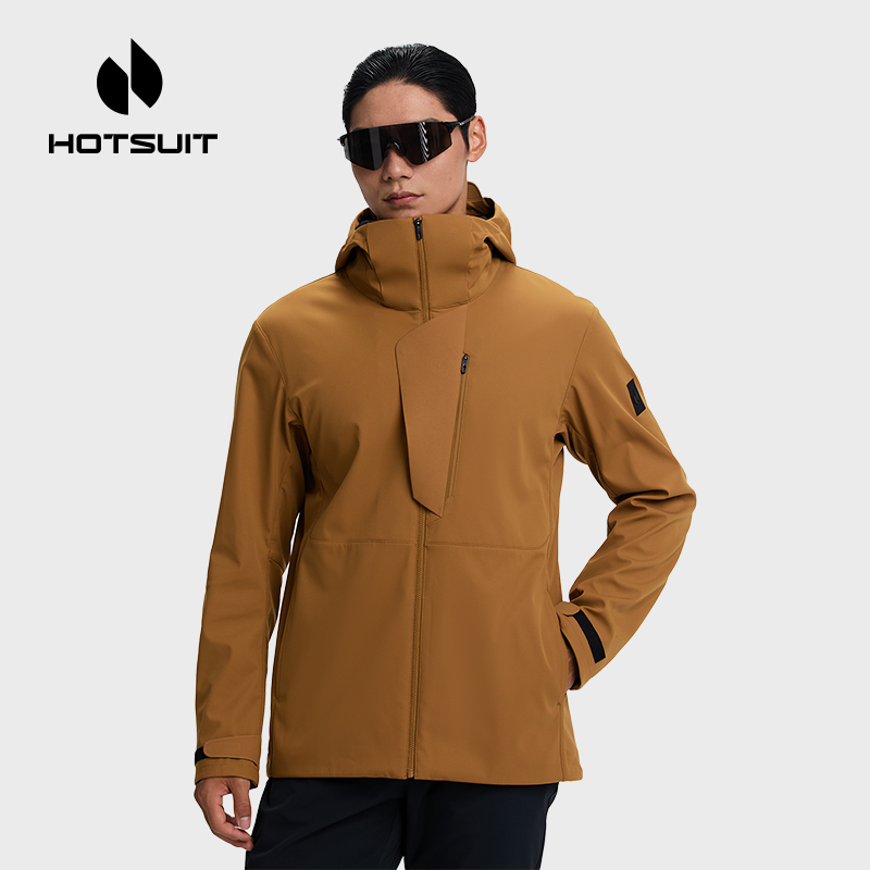 hotsuit后秀户外运动风衣男连帽秋冬季防风透气梭织休闲夹克外套