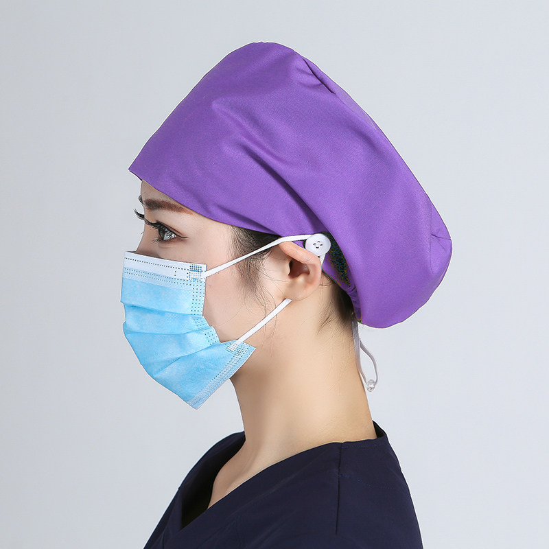 防尘帽工作帽护士帽女手术帽医护帽纯棉男医生帽餐厅厨房厨师帽子