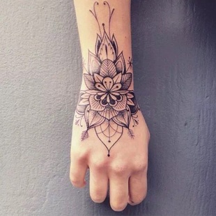 【一份2张】纹身贴防水男持久手背手上仿真刺青潮暗黑系手腕花手