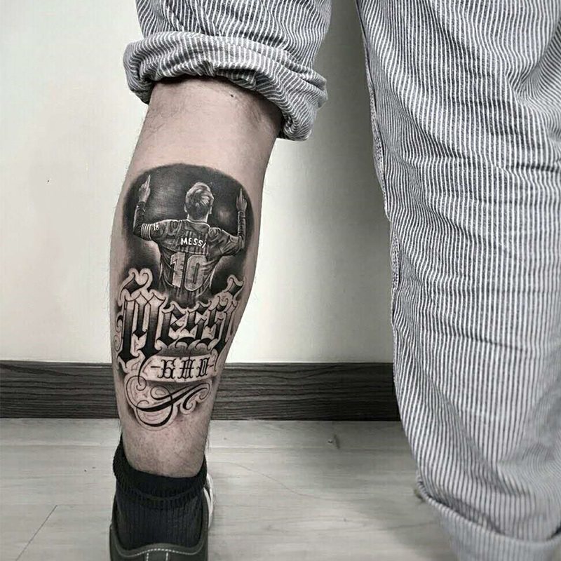 【一份2张】梅西脚脖纹身贴防水持久男网红ins风一次性洗不掉的
