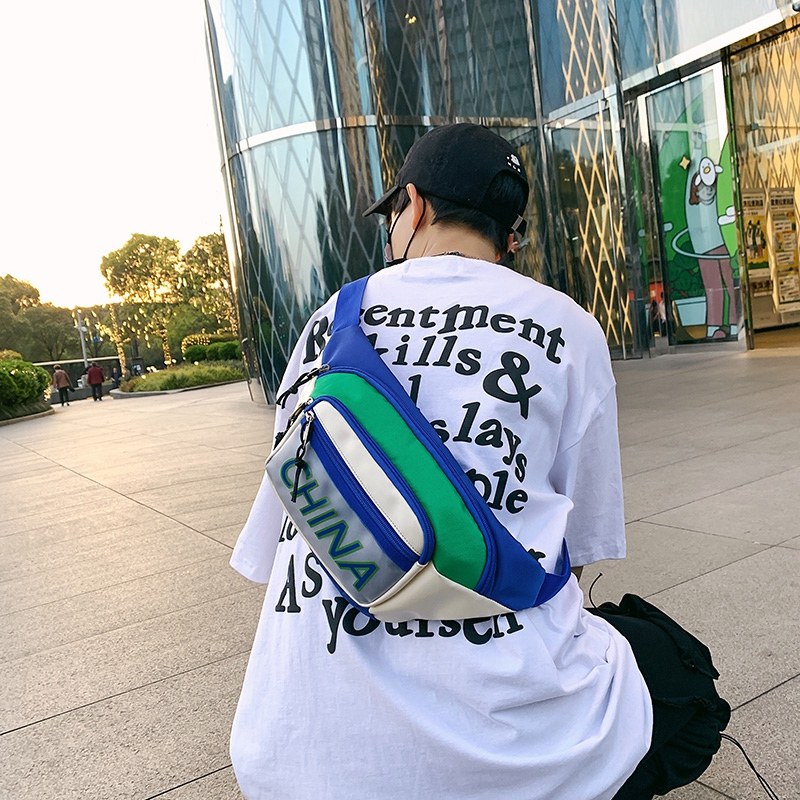潮酷洋气儿童包包大童男孩宝宝斜挎包小学生出游时尚胸包百搭腰包