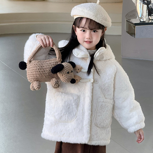 可爱儿童包包2025新款时尚女童宝宝卡通小狗配饰包女孩外出斜挎包