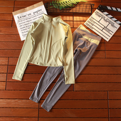 速干训练长袖 弹力瑜伽服秋冬季 健身服 女2023新款 专业晨跑运动套装