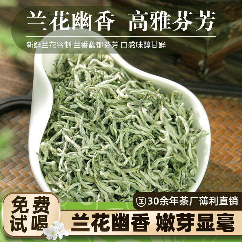 维君绿茶茶叶踏雪罐装