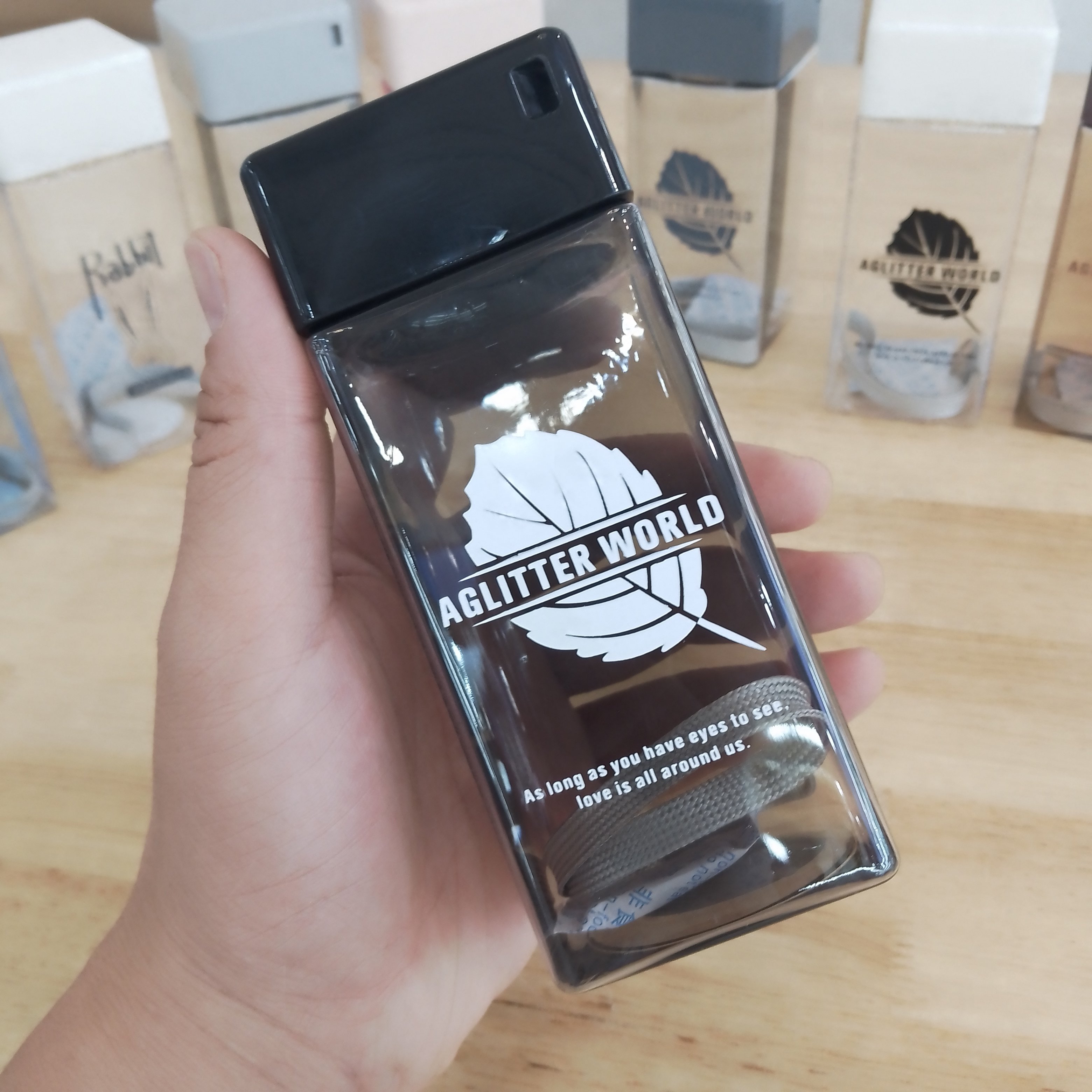 简约方形水杯便携耐摔随手杯塑料随手杯