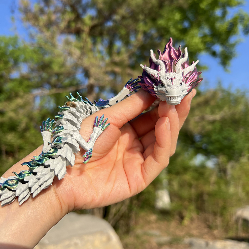 3D打印西海龙王敖闰姑姑模型关节可动龙哪吒西海龙王手办摆件礼物 - 实物图