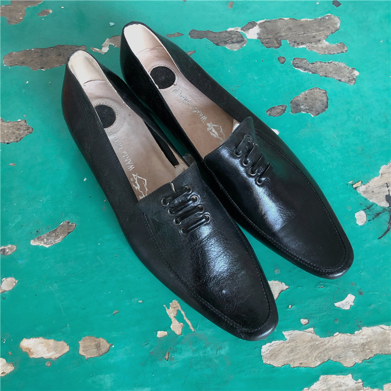 vintage复古维多利亚类似款古着单鞋真皮WL