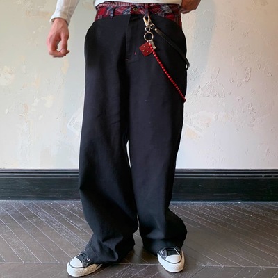 DTHEREAL 24SS 拼接红珠金属链条定制树膏皮皮牌挂饰百搭裤链配饰