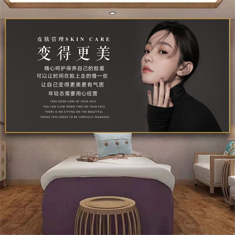 美容院祛斑祛痘装饰画皮肤管理产后修复墙壁画养生馆沙发背景挂画